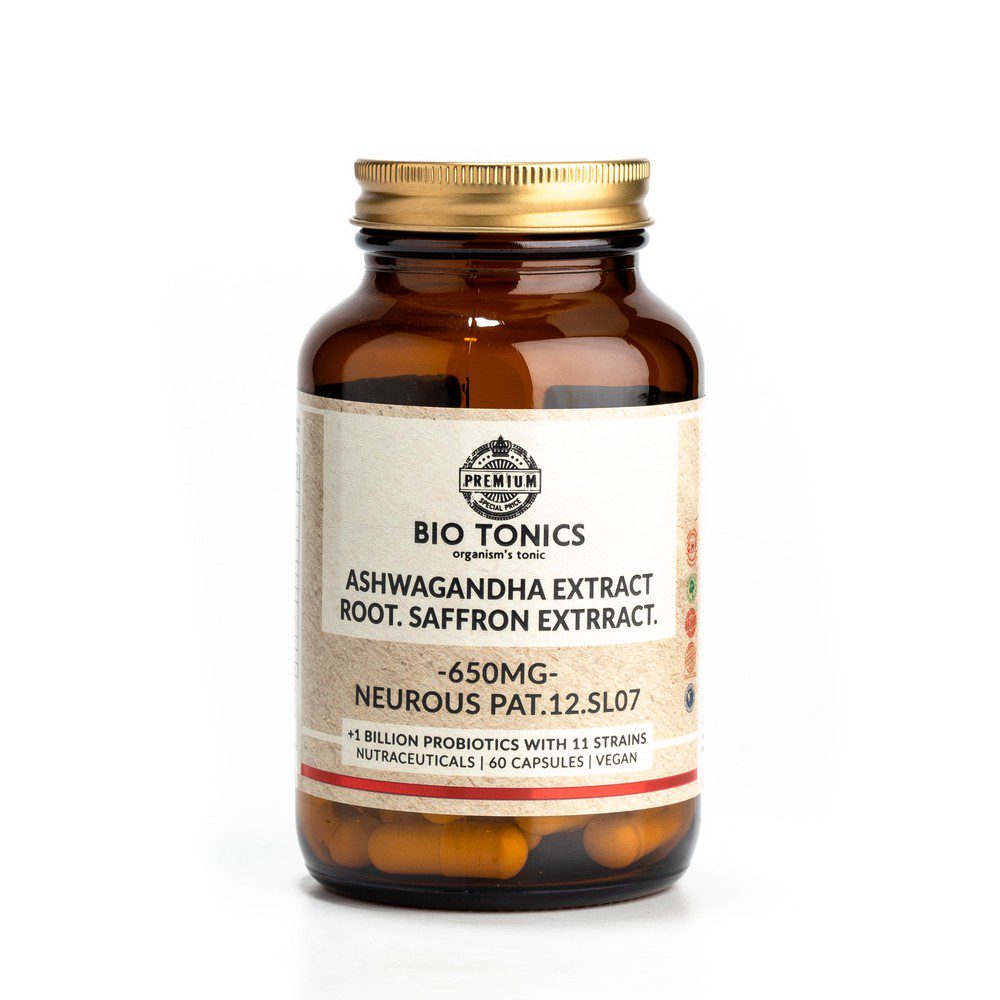 BIO TONICS ASHWAGANDHA EXTRACT NEUROUS PAT 650MG 60 CAPS